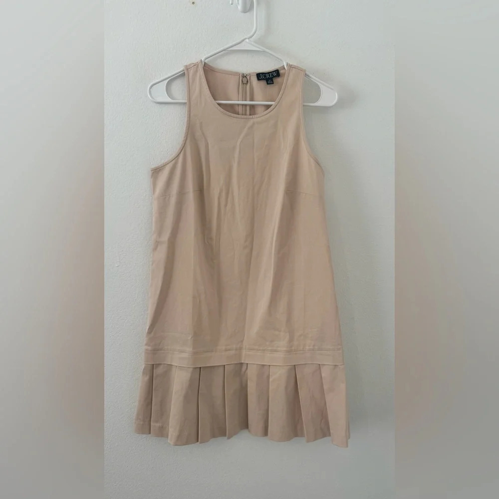 J Crew Pleated Hem Drop Waist Shift Dress Chic Preppy Tennis Sporty NWT XS